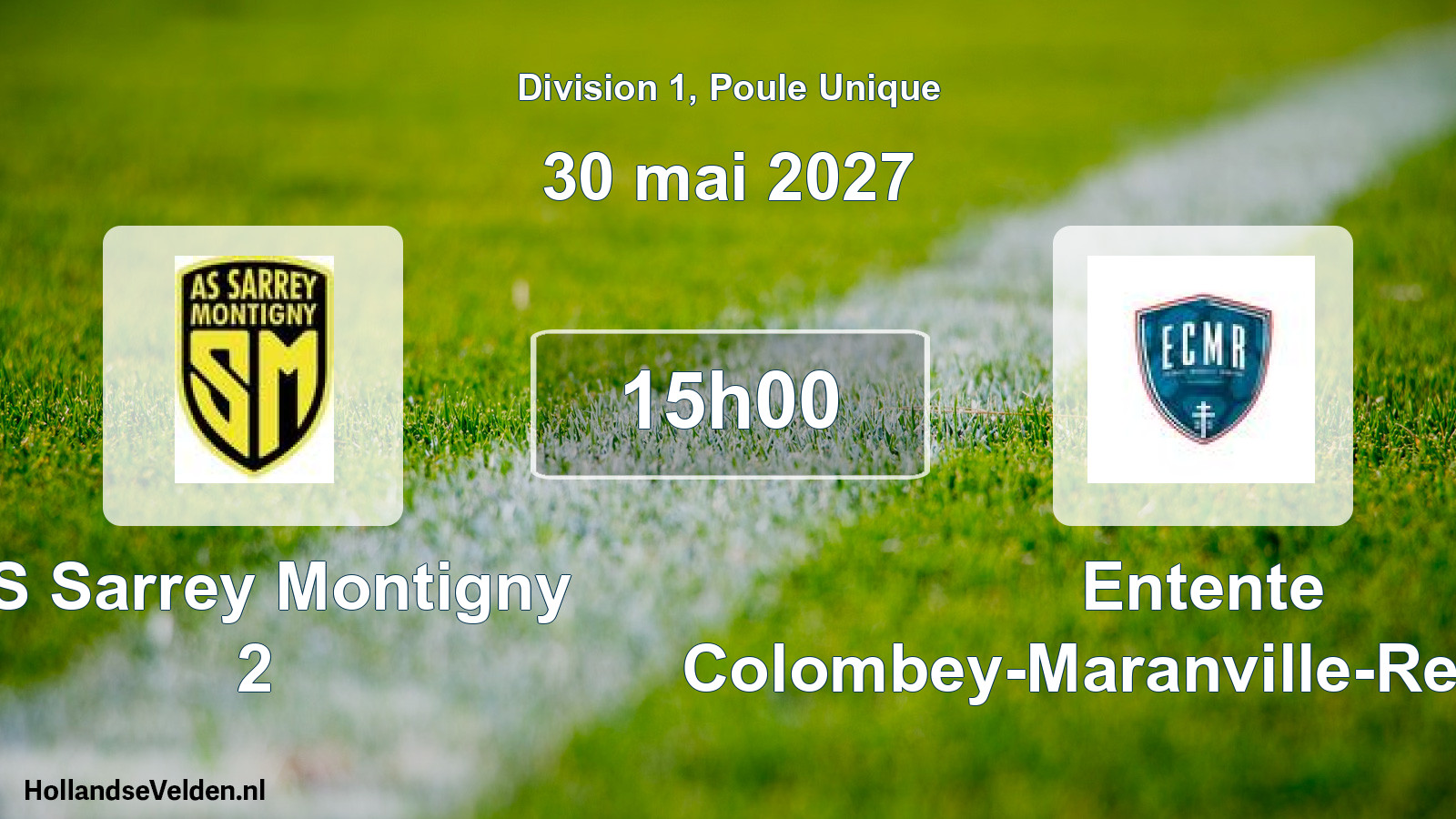 Match programmé: AS Sarrey Montigny 2 - Entente Colombey-Maranville-Rennepont (30 mai 2027)