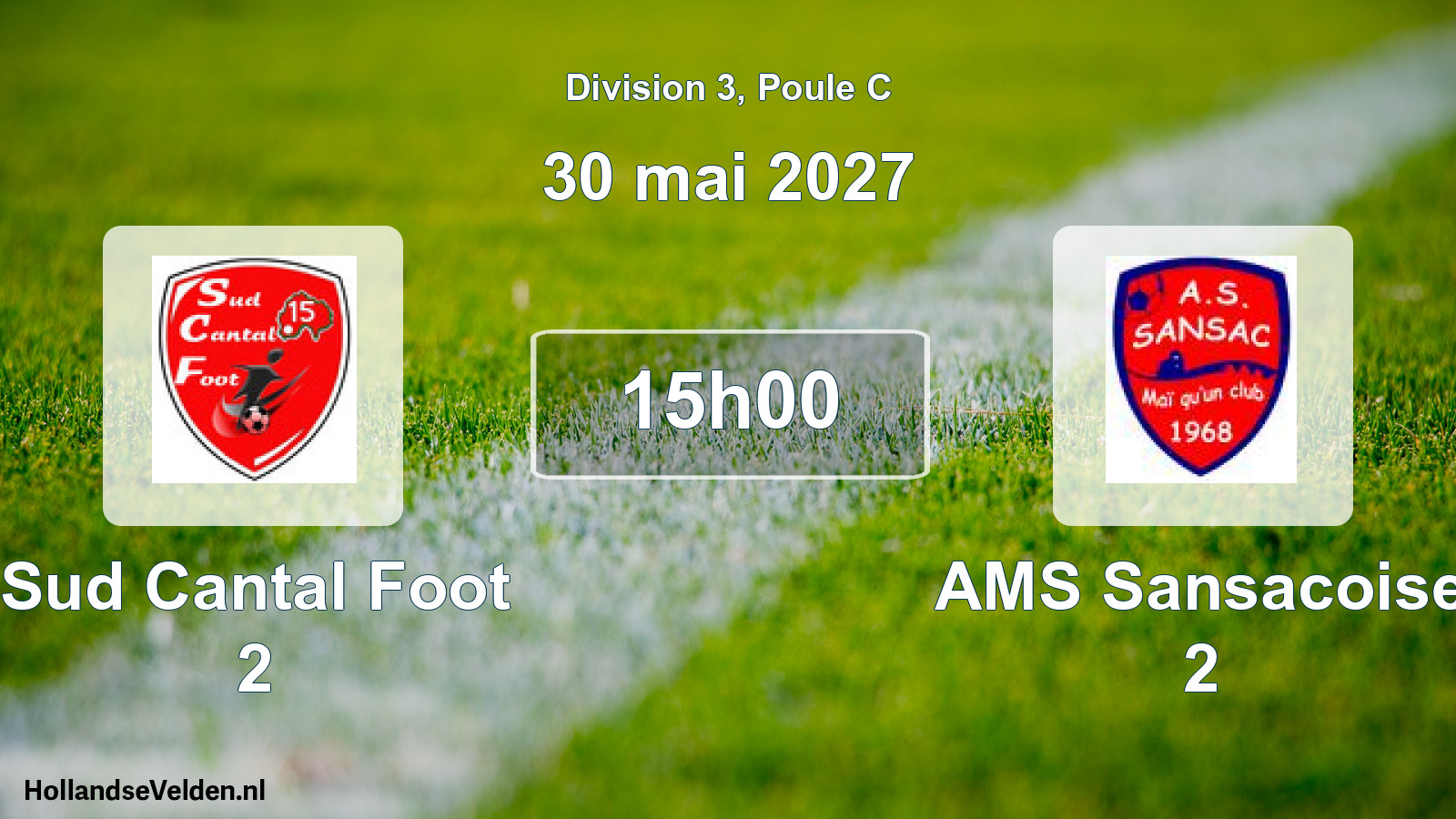 Match programmé: Sud Cantal Foot 2 - AMS Sansacoise 2 (30 mai 2027)