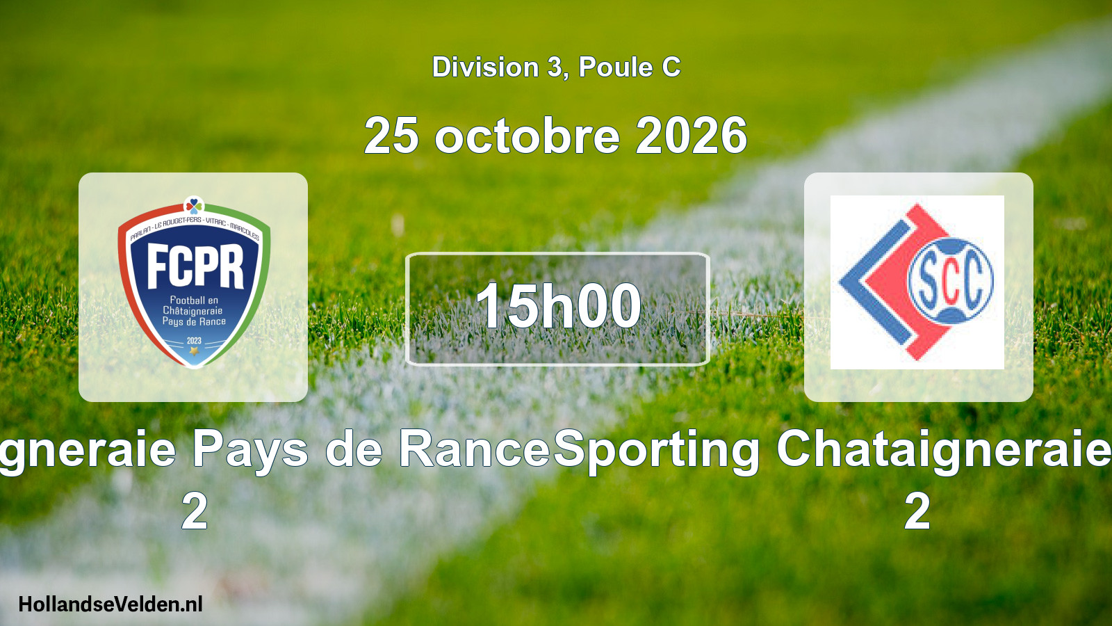 Match programmé: Châtaigneraie Pays de Rance 2 - Sporting Chataigneraie Cantal 2 (25 octobre 2026)