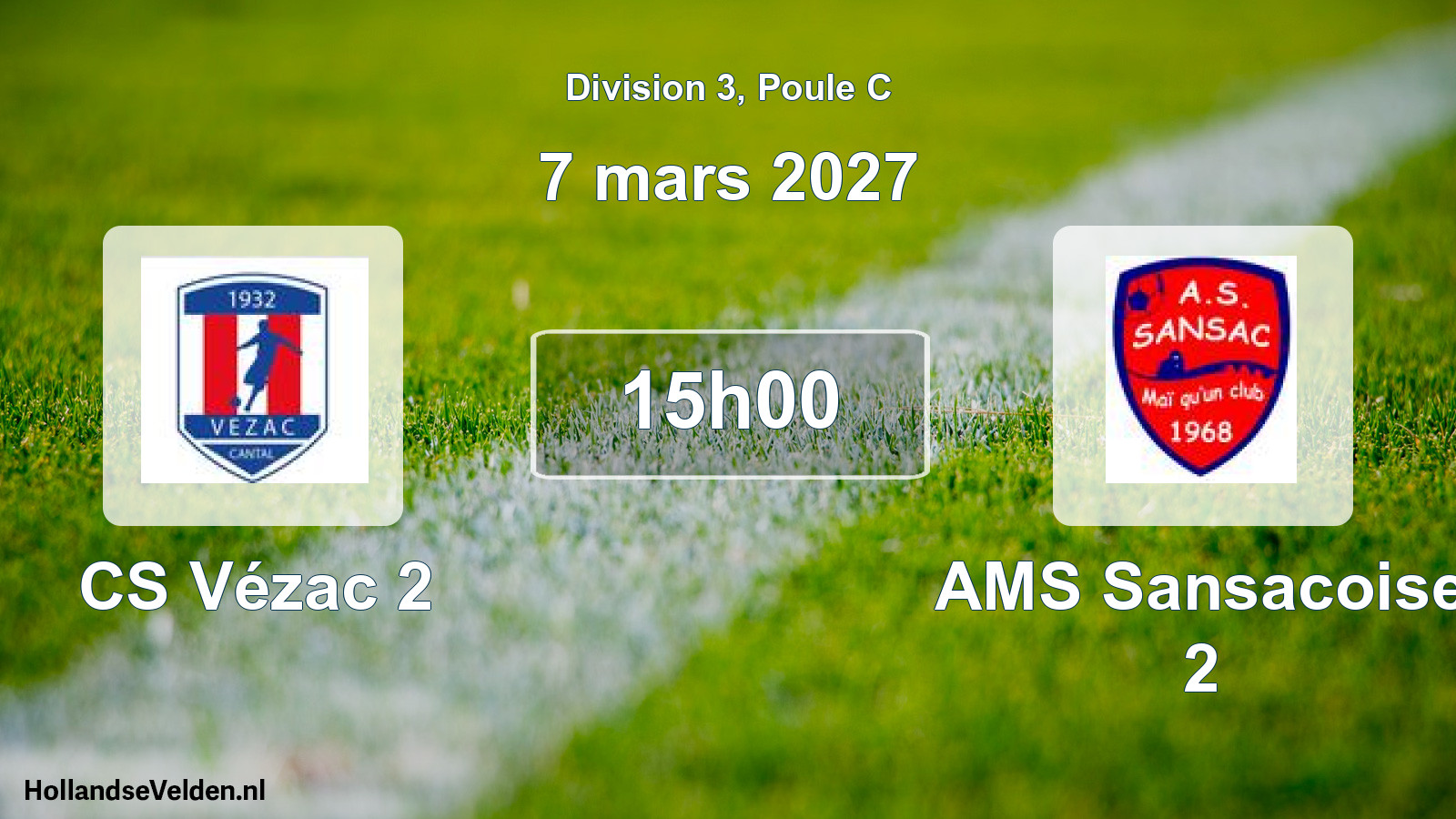 Match programmé: CS Vézac 2 - AMS Sansacoise 2 (7 mars 2027)