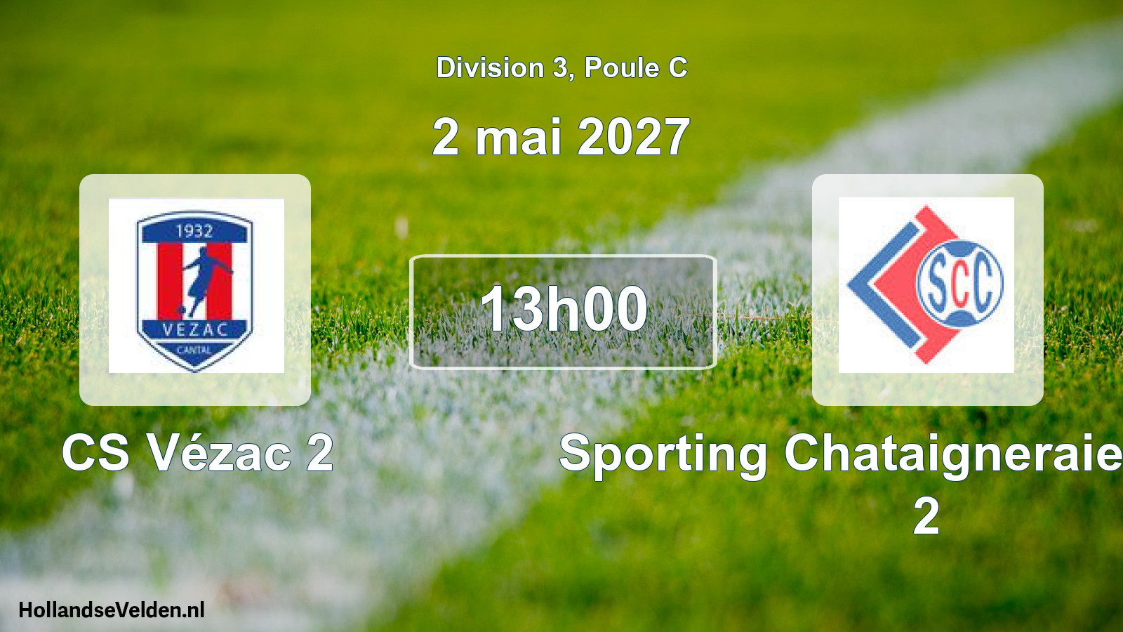 Match programmé: CS Vézac 2 - Sporting Chataigneraie Cantal 2 (2 mai 2027)