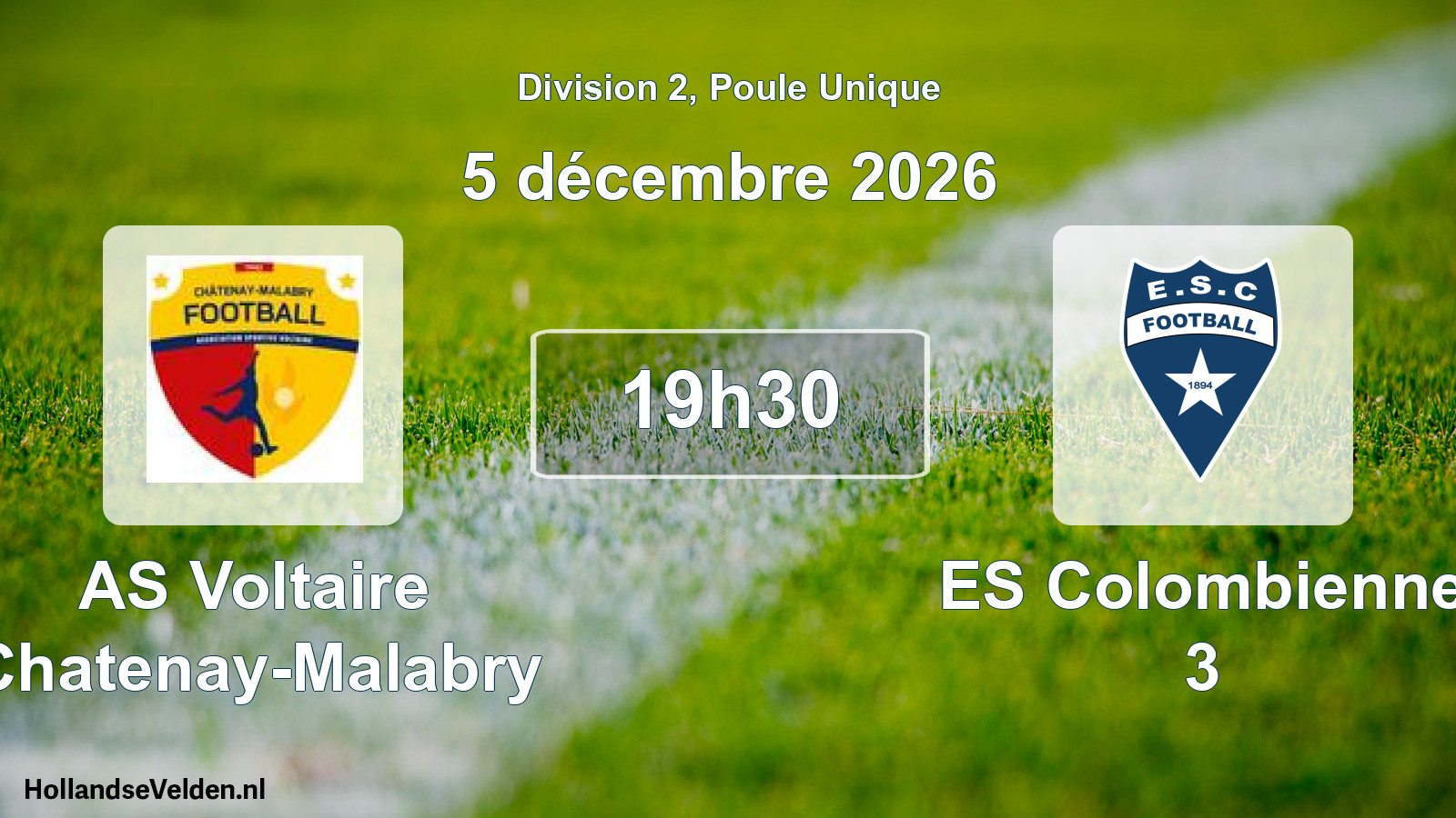 Scheduled Match: AS Voltaire Chatenay-Malabry - ES Colombienne 3 (5 December 2026)