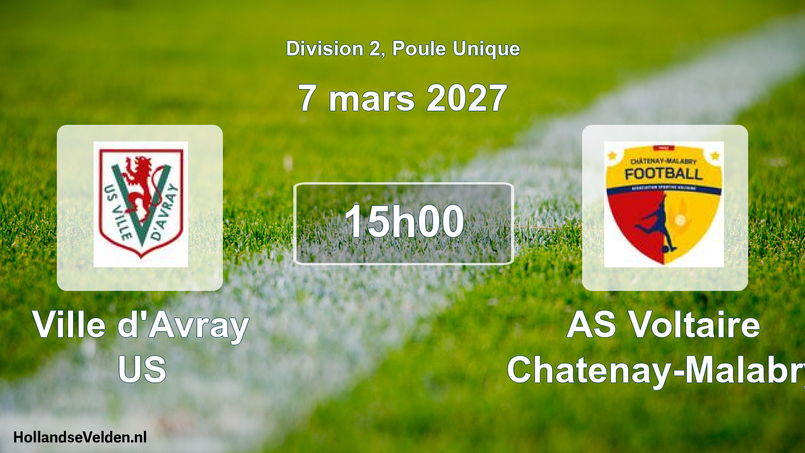 Scheduled Match: Ville d'Avray US - AS Voltaire Chatenay-Malabry (7 March 2027)