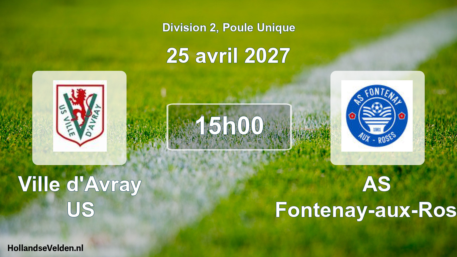 Scheduled Match: Ville d'Avray US - AS Fontenay-aux-Roses (25 April 2027)