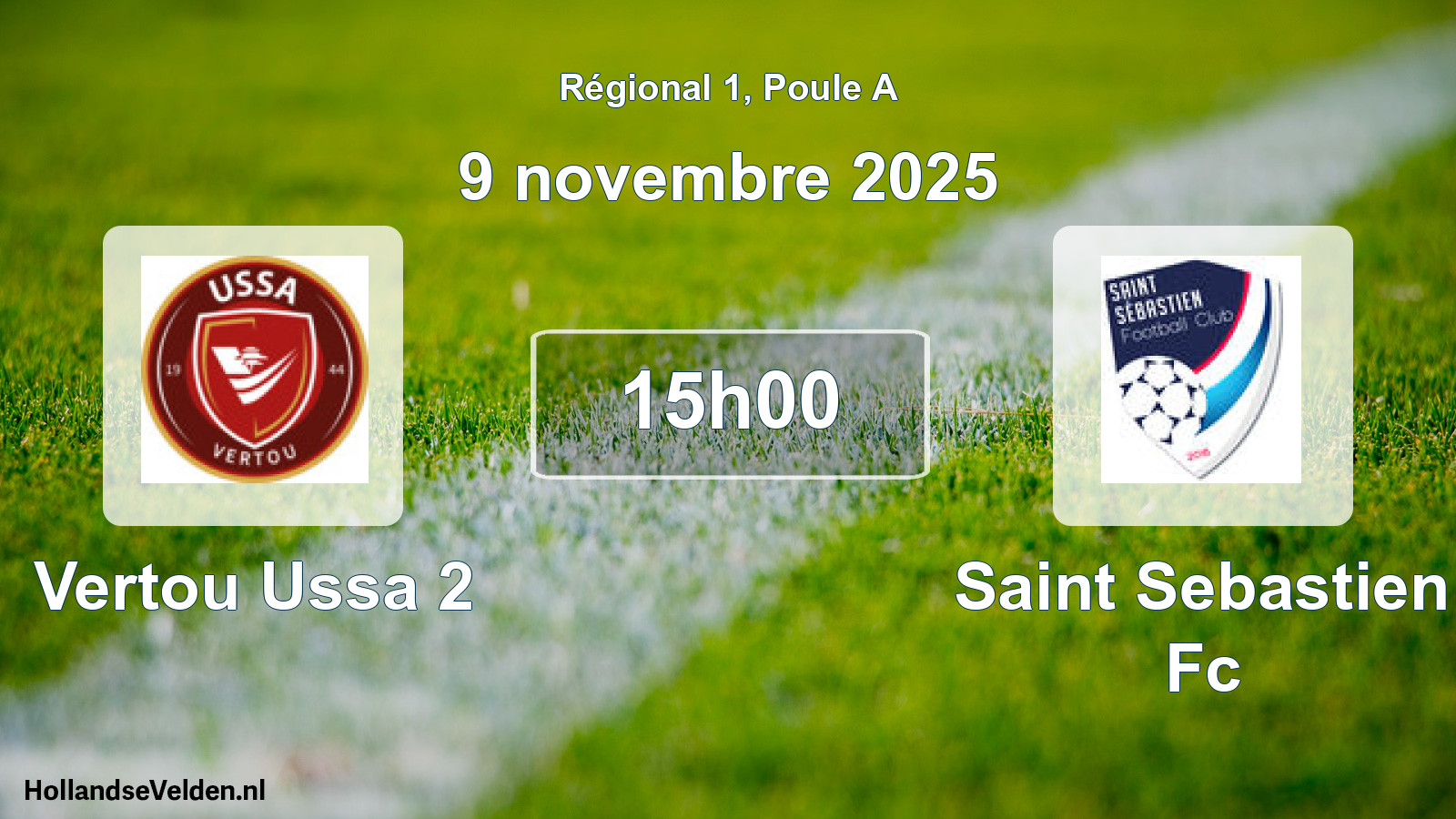 Geplande wedstrijd: Vertou Ussa 2 - Saint Sebastien Fc (9 november 2025)