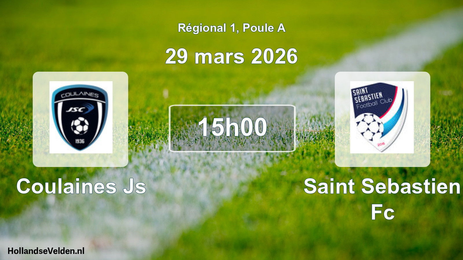 Scheduled Match: Coulaines Js - Saint Sebastien Fc (29 March 2026)