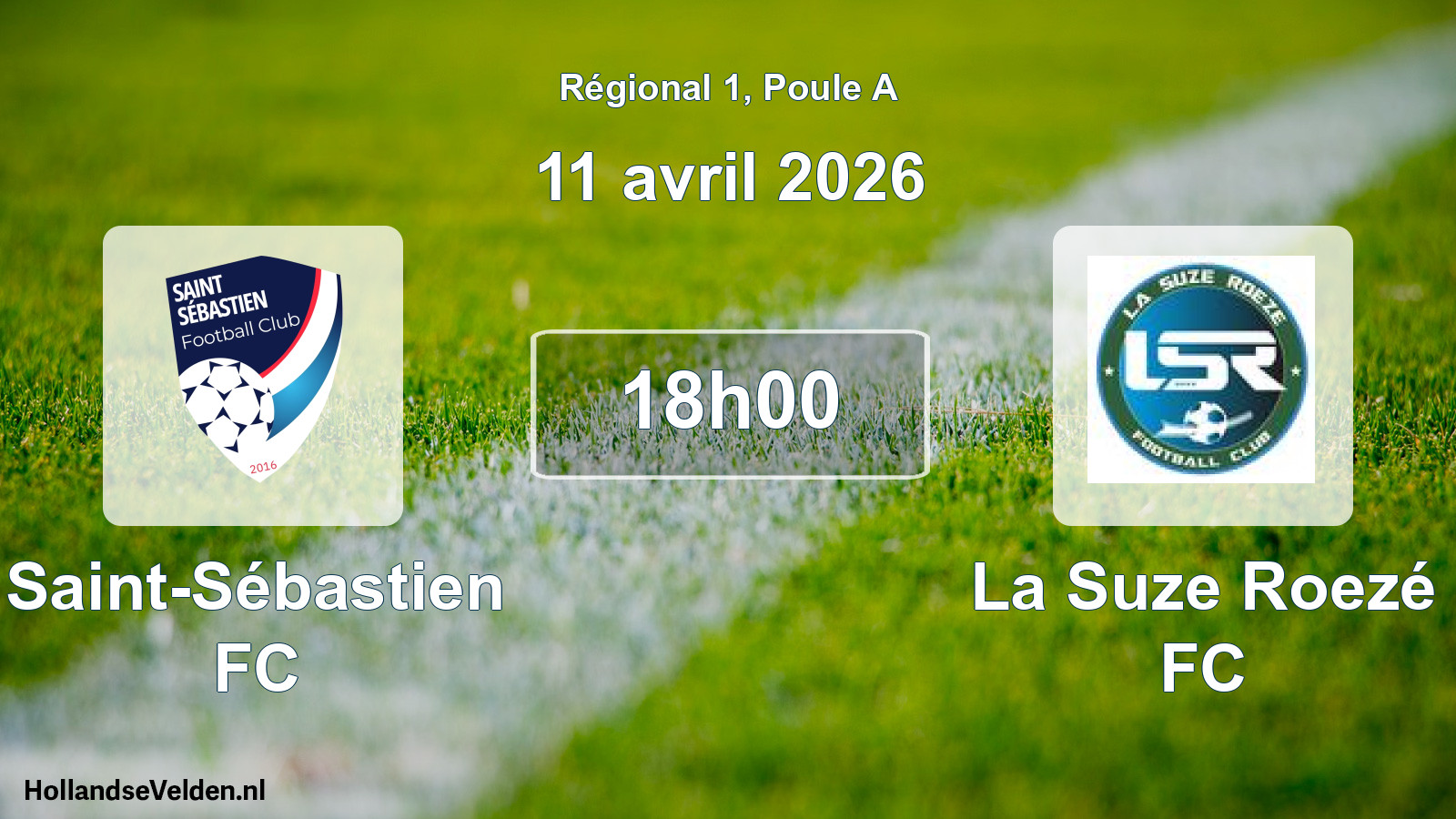 Match programmé: Saint-Sébastien FC - La Suze Roezé FC (11 avril 2026)