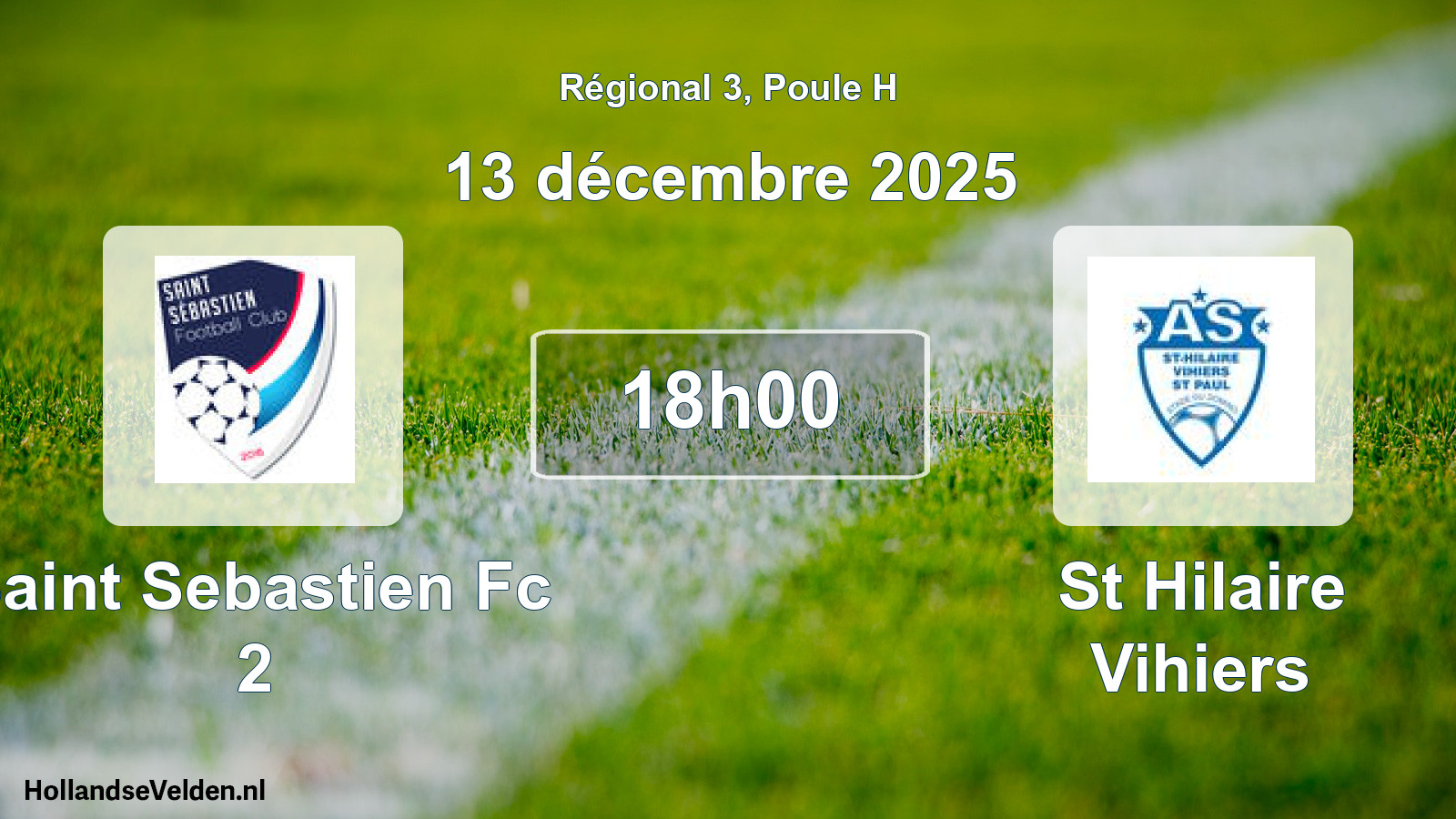 Geplande wedstrijd: Saint Sebastien Fc 2 - St Hilaire Vihiers (13 décembre 2025)
