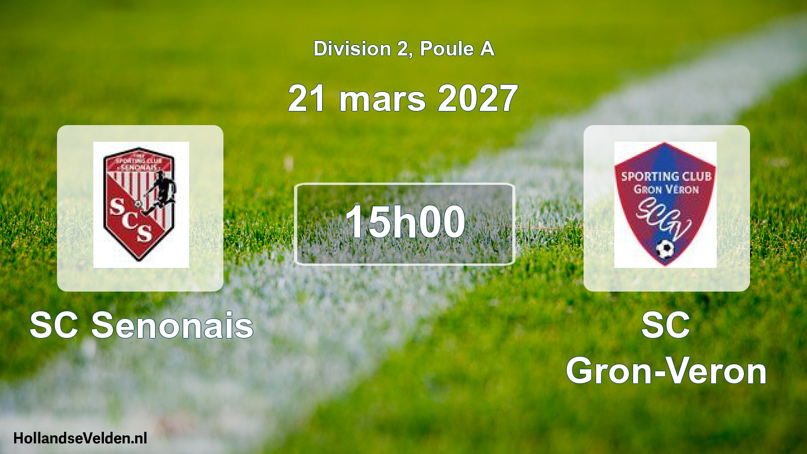 Match programmé: SC Senonais - SC Gron-Veron (21 mars 2027)