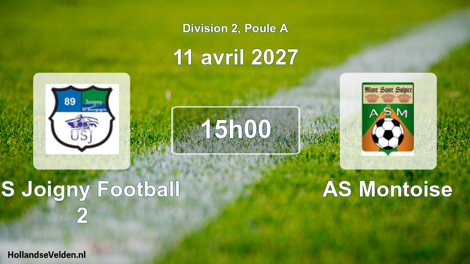 Scheduled Match: US Joigny Football 2 - AS Montoise (11 April 2027)