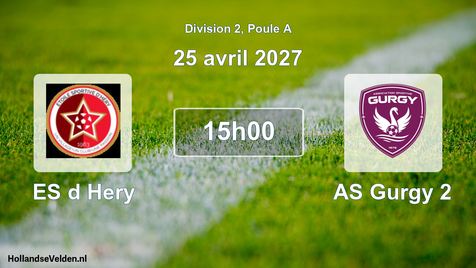 Scheduled Match: ES d Hery - AS Gurgy 2 (25 April 2027)