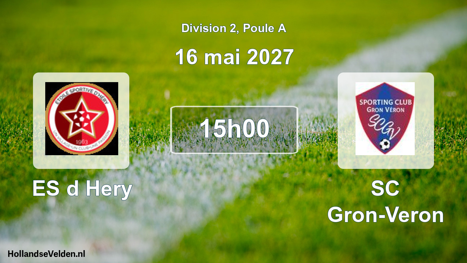 Match programmé: ES d Hery - SC Gron-Veron (16 mai 2027)