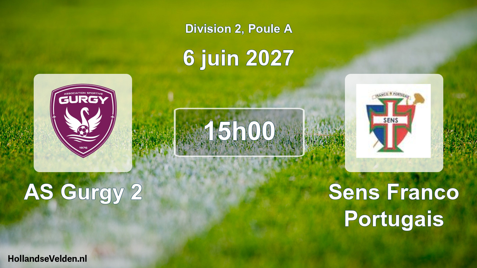 Match programmé: AS Gurgy 2 - Sens Franco Portugais (6 juin 2027)