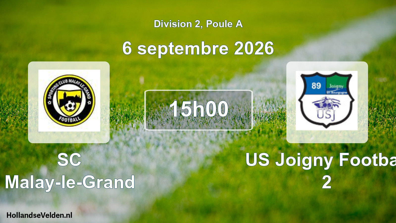 Scheduled Match: SC Malay-le-Grand - US Joigny Football 2 (6 September 2026)