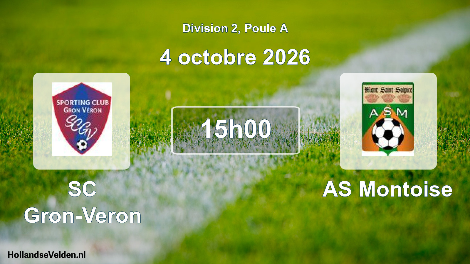 Scheduled Match: SC Gron-Veron - AS Montoise (4 October 2026)