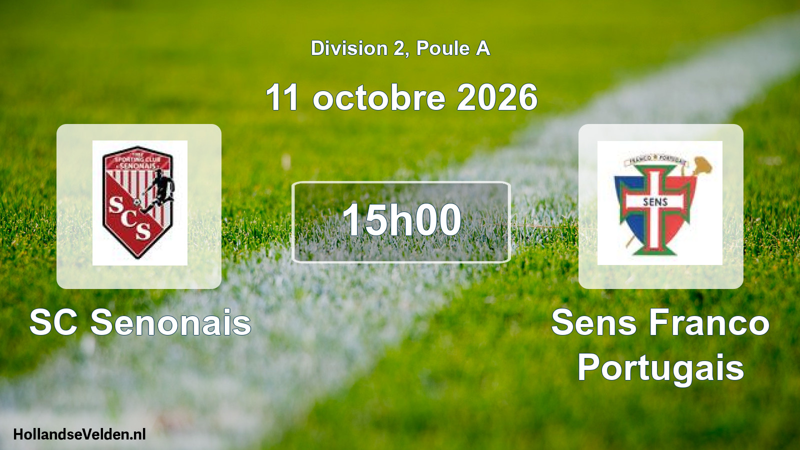 Match programmé: SC Senonais - Sens Franco Portugais (11 octobre 2026)