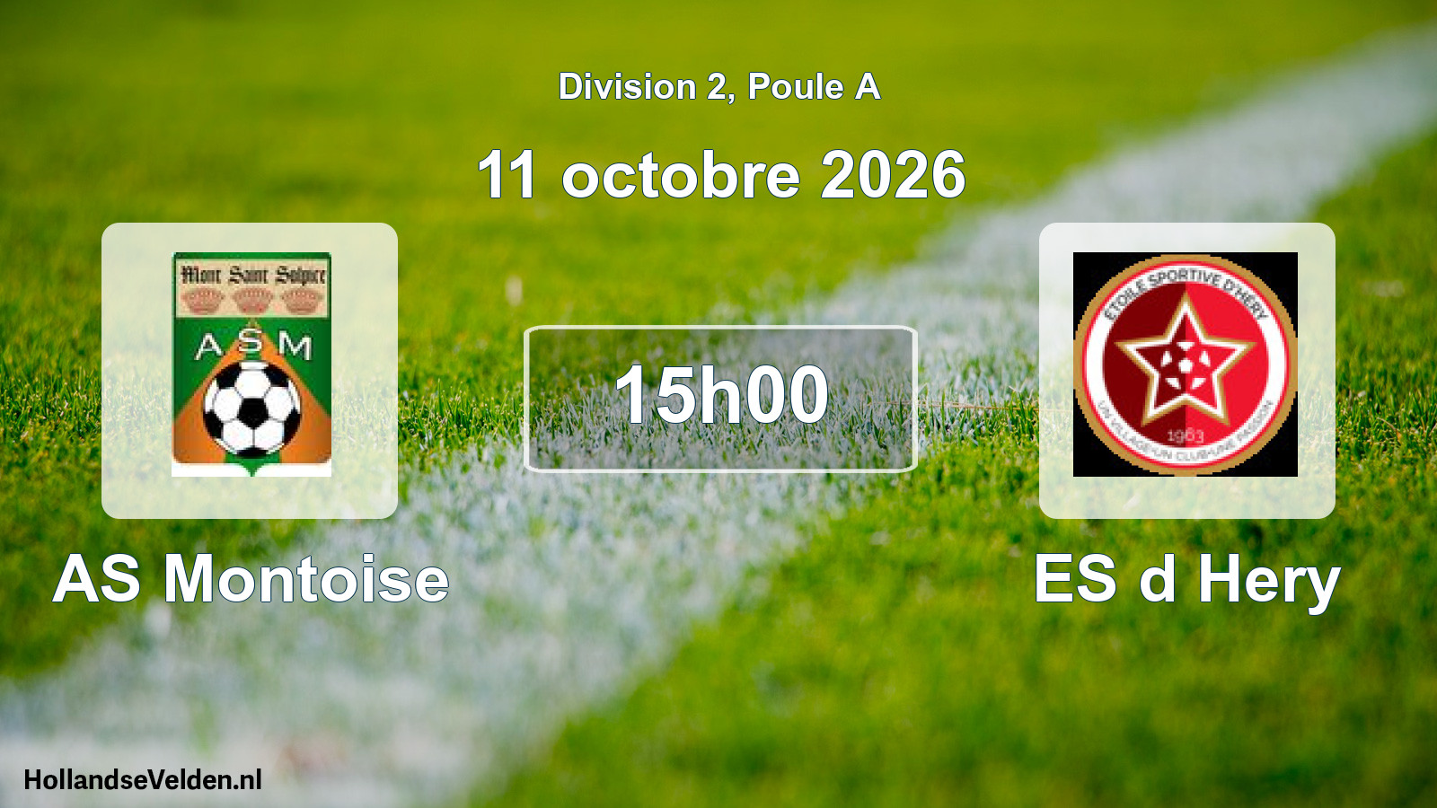 Scheduled Match: AS Montoise - ES d Hery (11 October 2026)