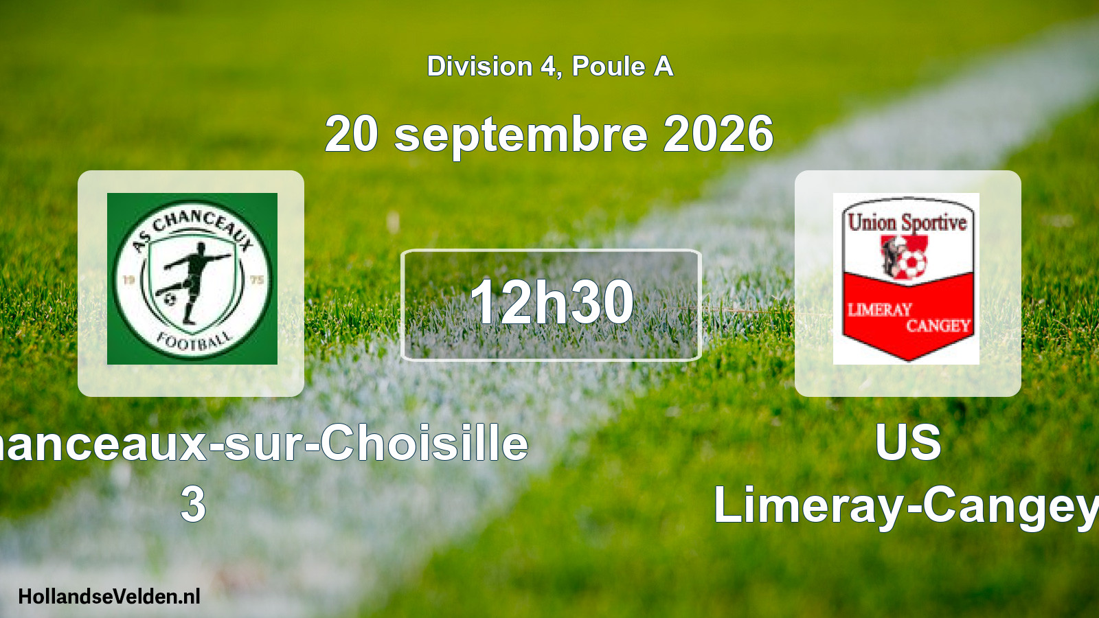 Scheduled Match: AS Chanceaux-sur-Choisille 3 - US Limeray-Cangey (20 September 2026)