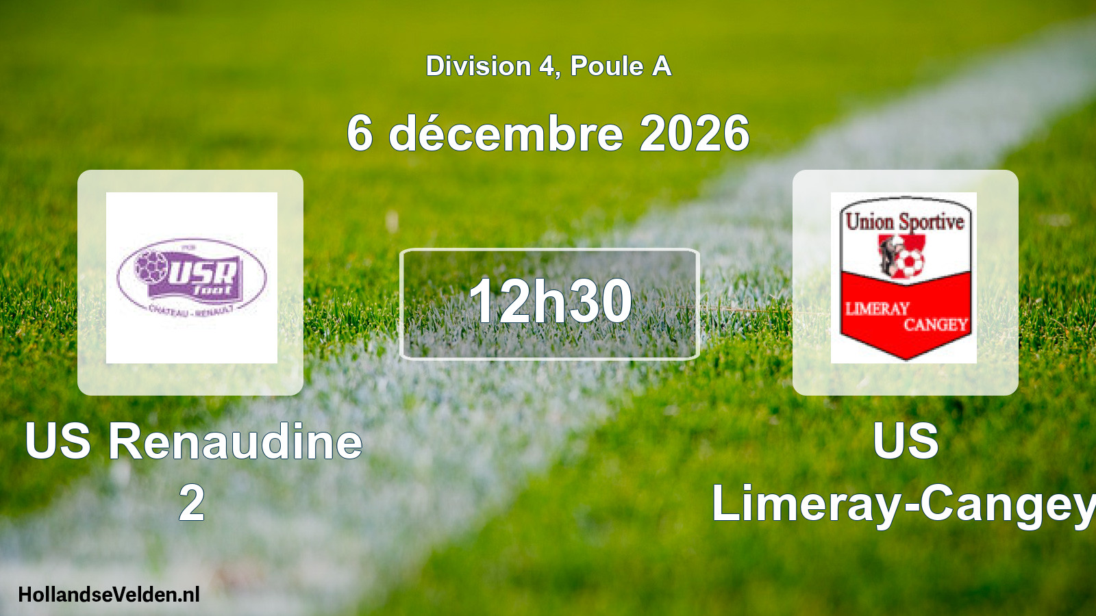 Scheduled Match: US Renaudine 2 - US Limeray-Cangey (6 December 2026)