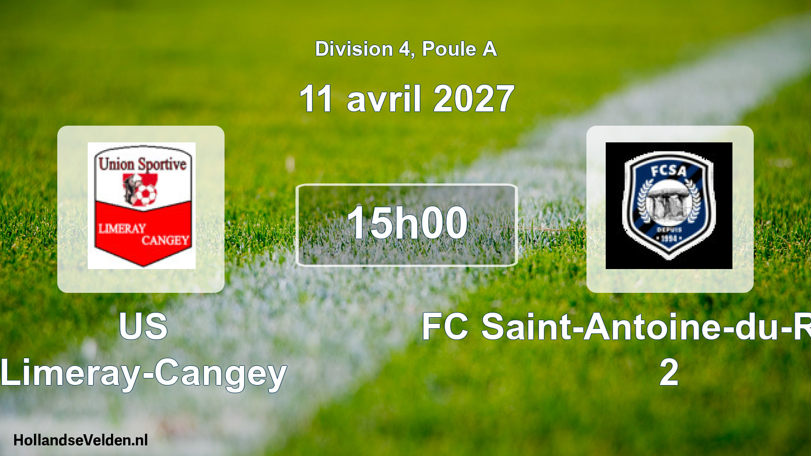 Scheduled Match: US Limeray-Cangey - FC Saint-Antoine-du-Rocher 2 (11 April 2027)