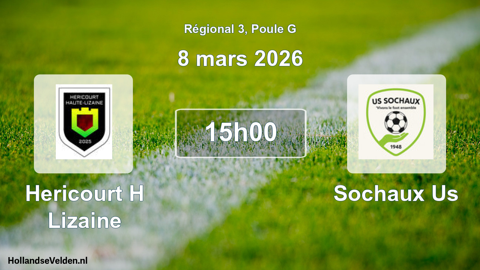 Geplande wedstrijd: Hericourt H Lizaine - Sochaux Us (8 mars 2026)