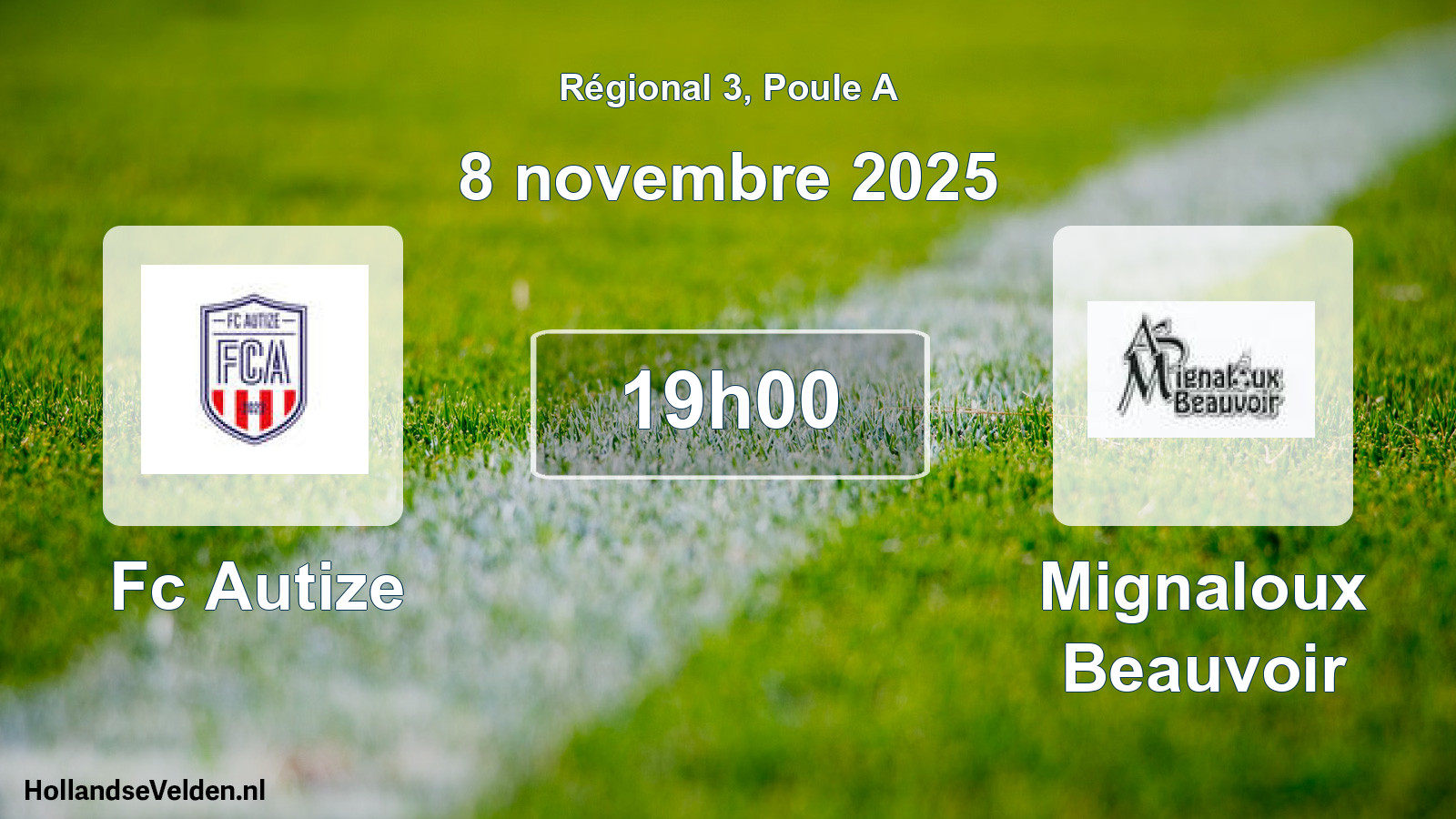 Geplande wedstrijd: Fc Autize - Mignaloux Beauvoir (8 november 2025)