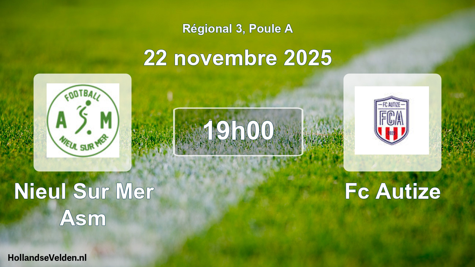 Geplande wedstrijd: Nieul Sur Mer Asm - Fc Autize (22 novembre 2025)