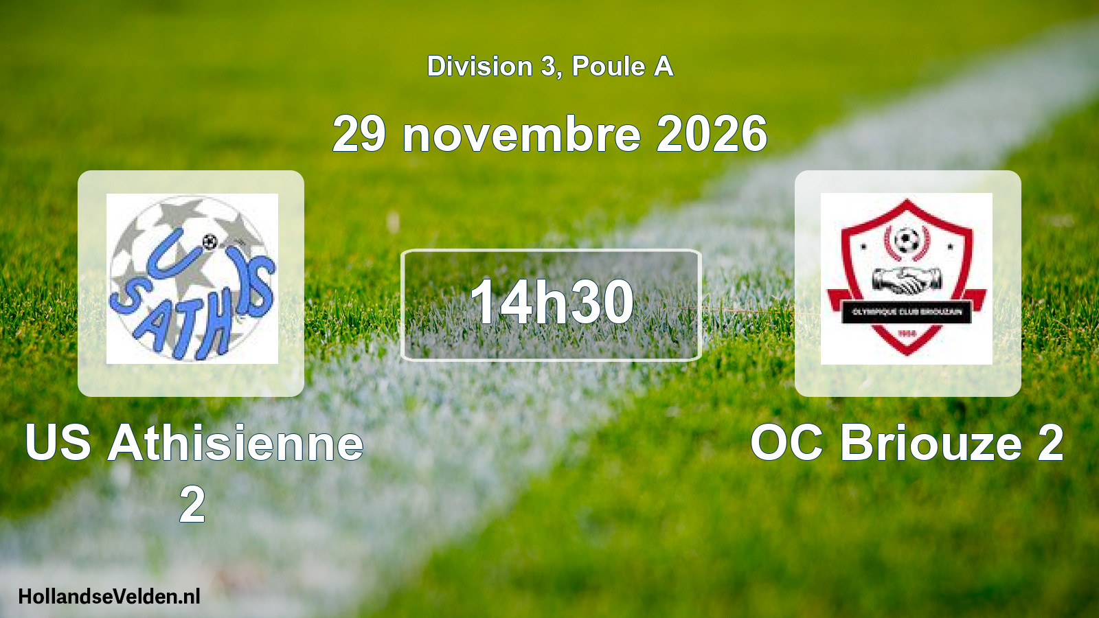 Scheduled Match: US Athisienne 2 - OC Briouze 2 (29 November 2026)