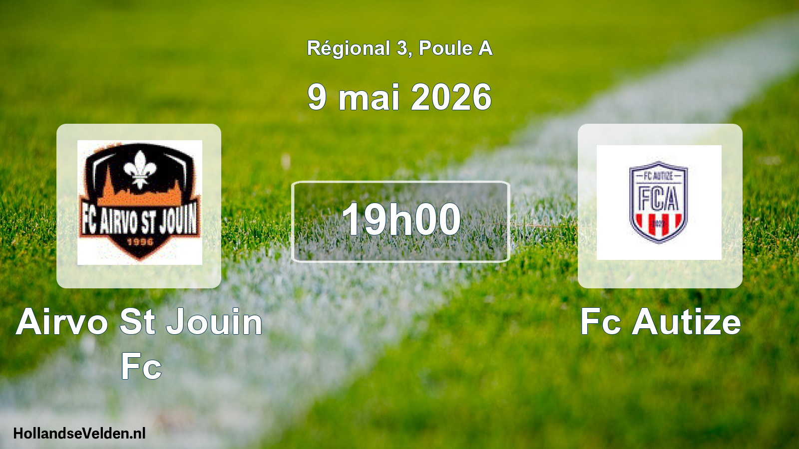 Geplande wedstrijd: Airvo St Jouin Fc - Fc Autize (9 mai 2026)