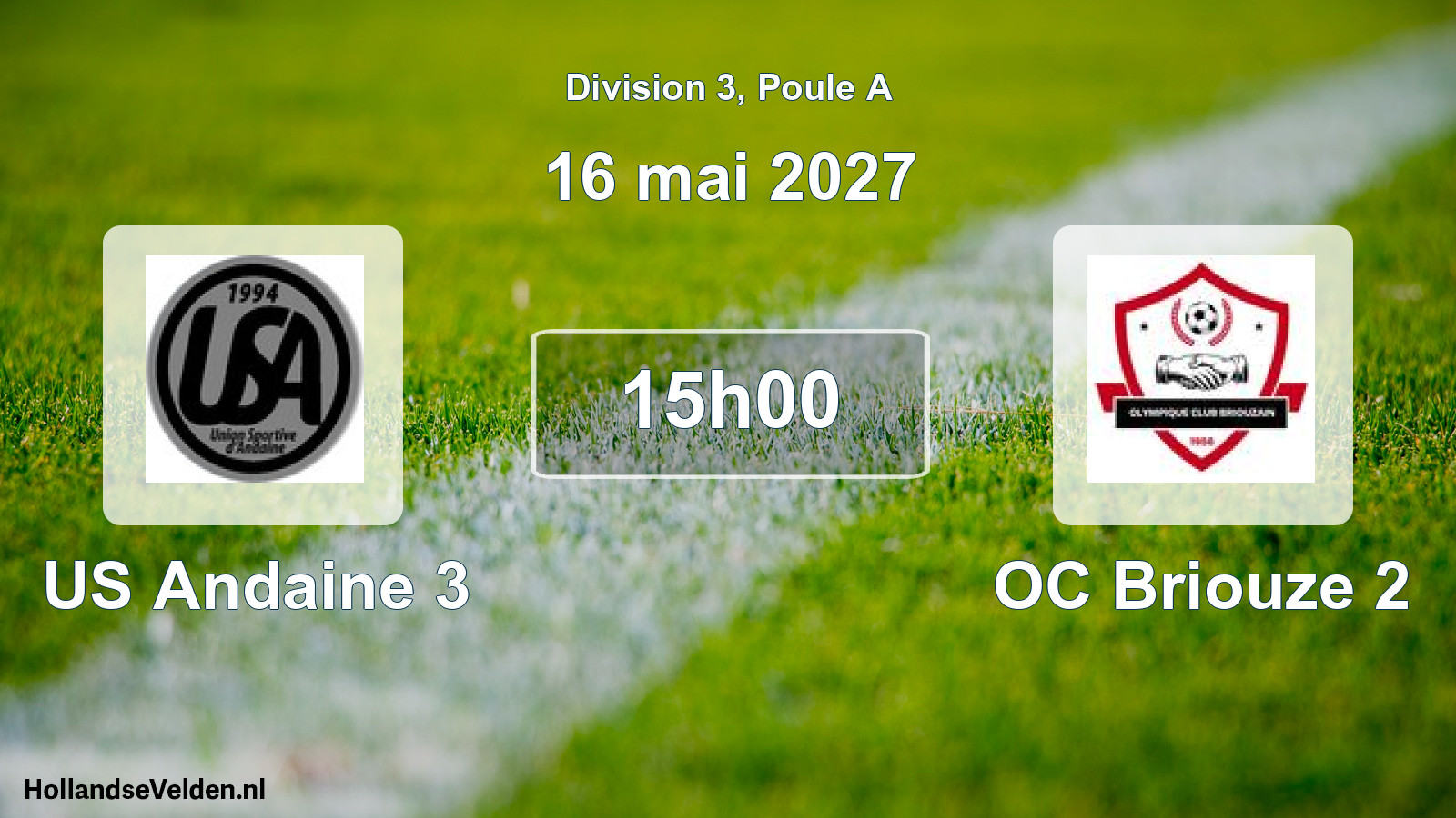 Match programmé: US Andaine 3 - OC Briouze 2 (16 mai 2027)