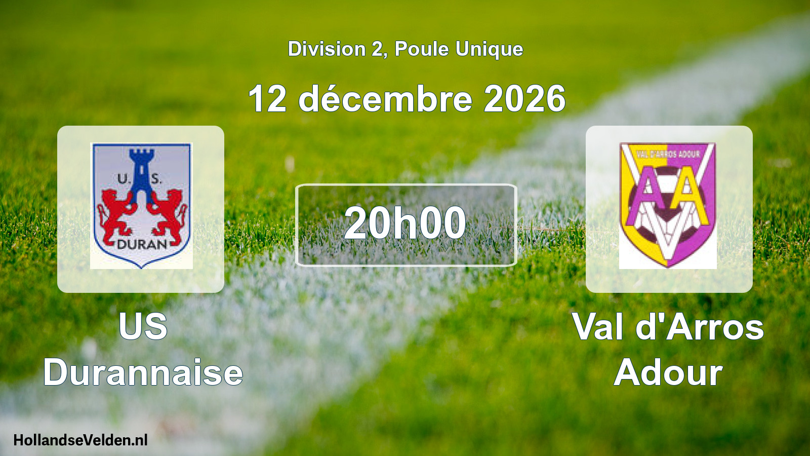 Scheduled Match: US Durannaise - Val d'Arros Adour (12 December 2026)