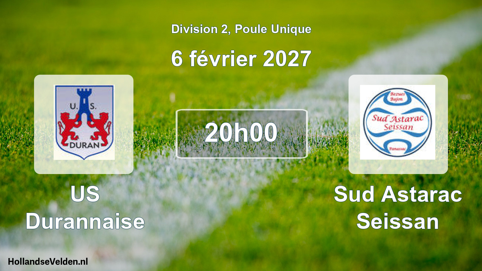 Match programmé: US Durannaise - Sud Astarac Seissan (6 février 2027)