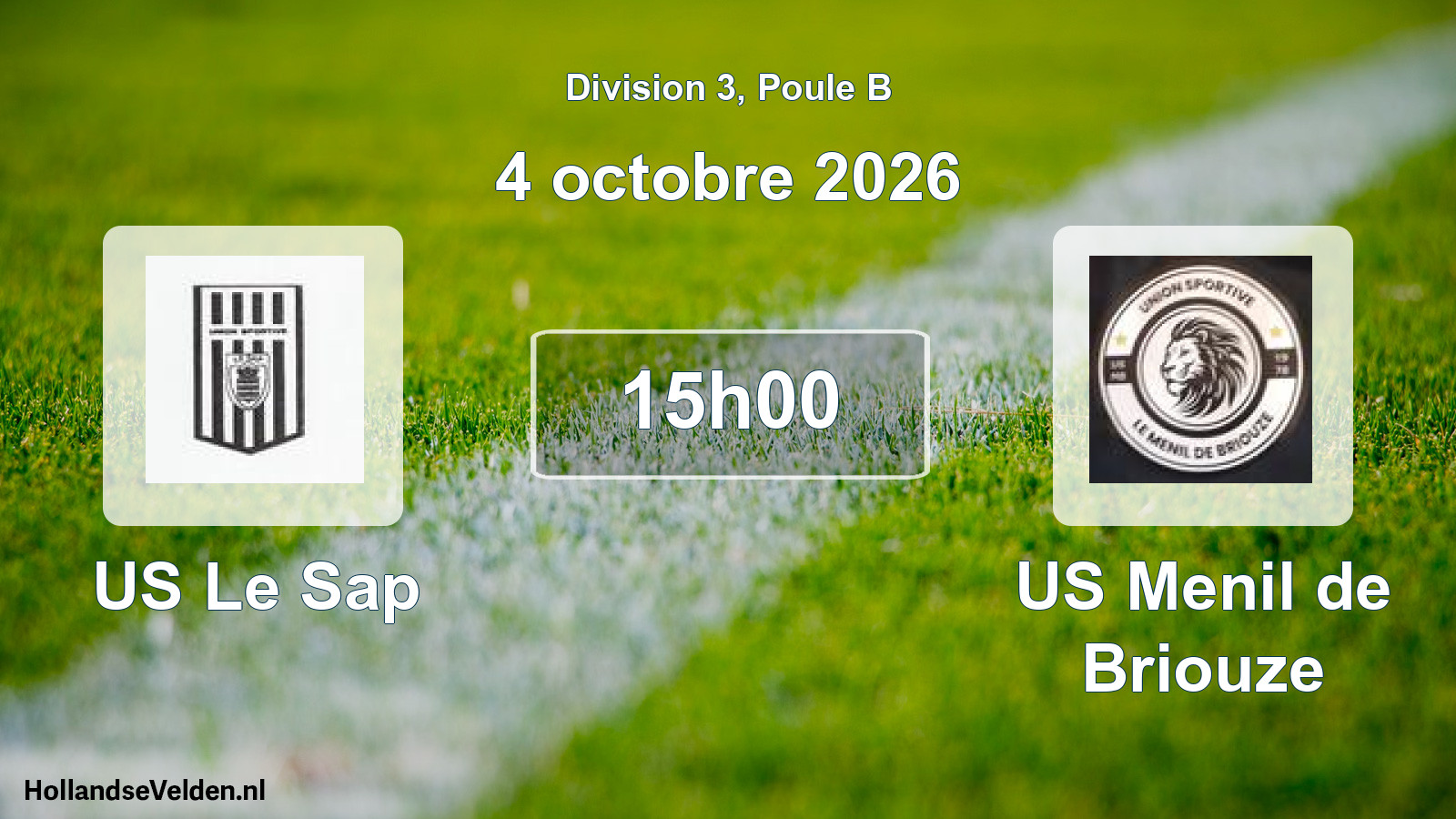 Match programmé: US Le Sap - US Menil de Briouze (4 octobre 2026)