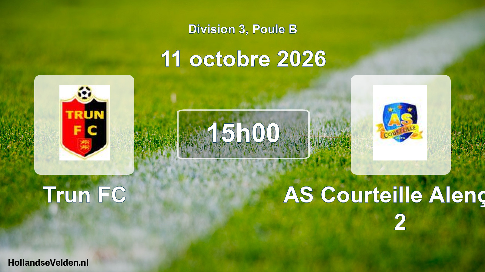 Scheduled Match: Trun FC - AS Courteille Alençon 2 (11 October 2026)