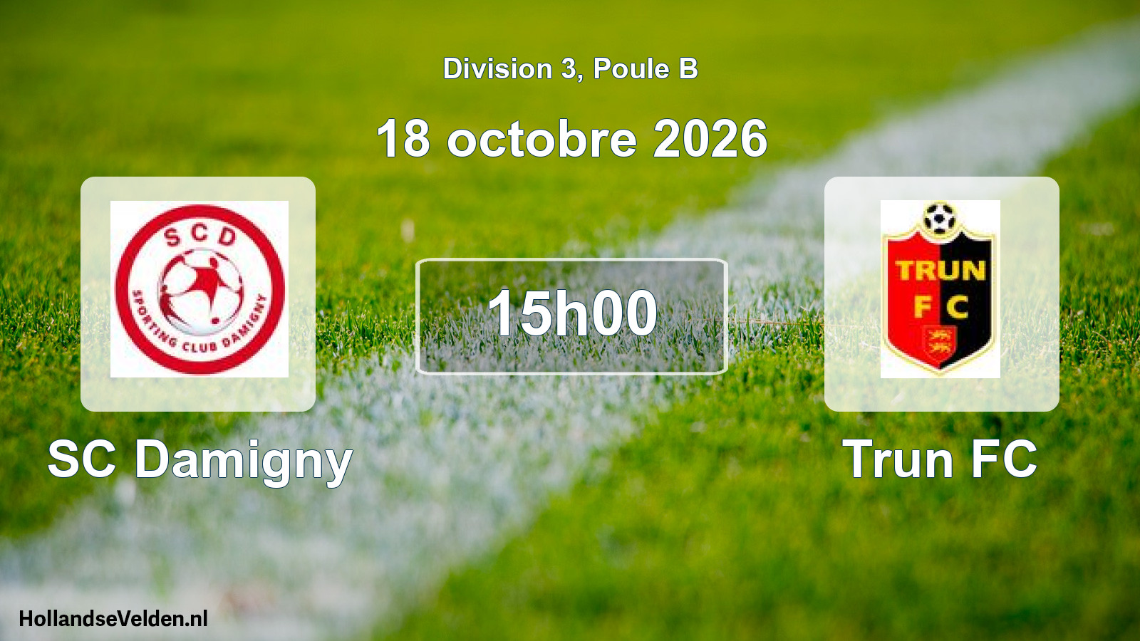 Scheduled Match: SC Damigny - Trun FC (18 October 2026)