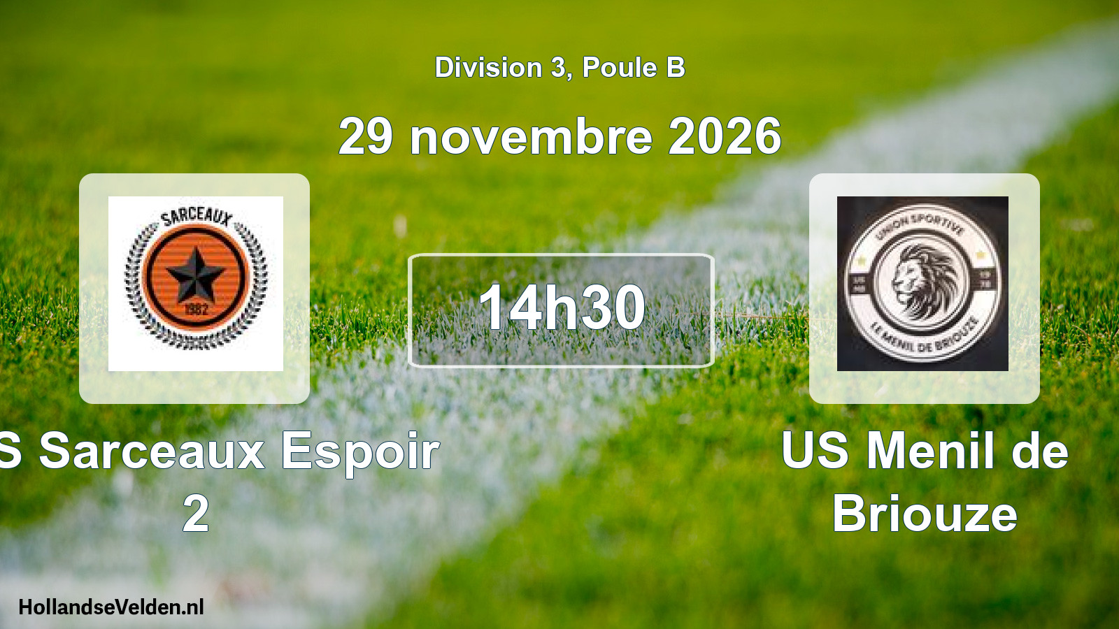 Scheduled Match: AS Sarceaux Espoir 2 - US Menil de Briouze (29 November 2026)