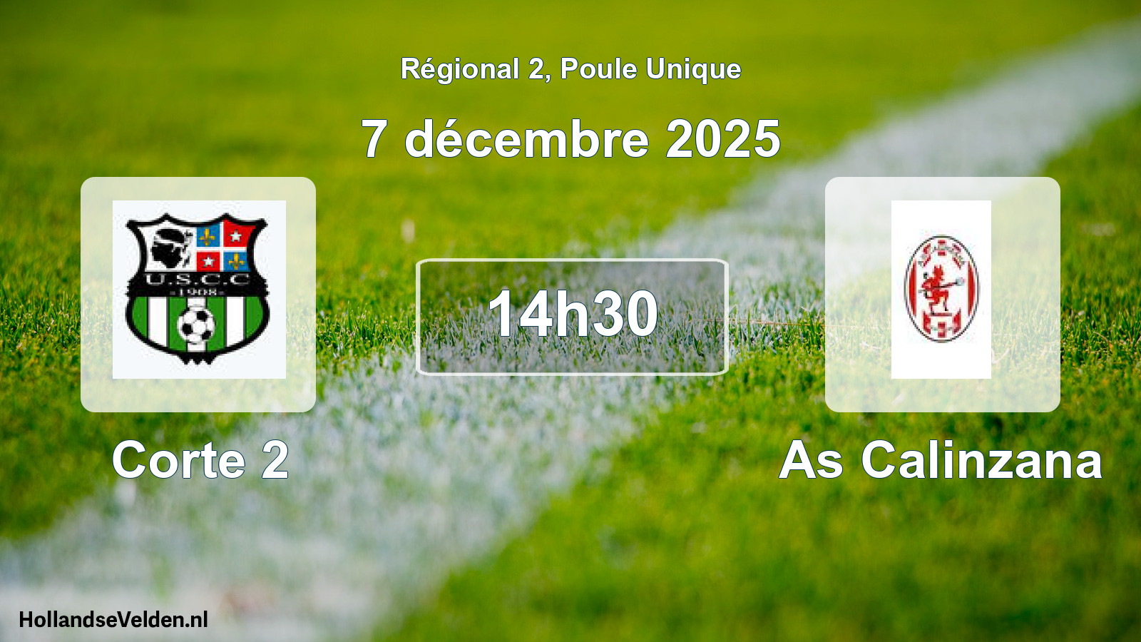 Geplande wedstrijd: Corte 2 - As Calinzana (7 décembre 2025)