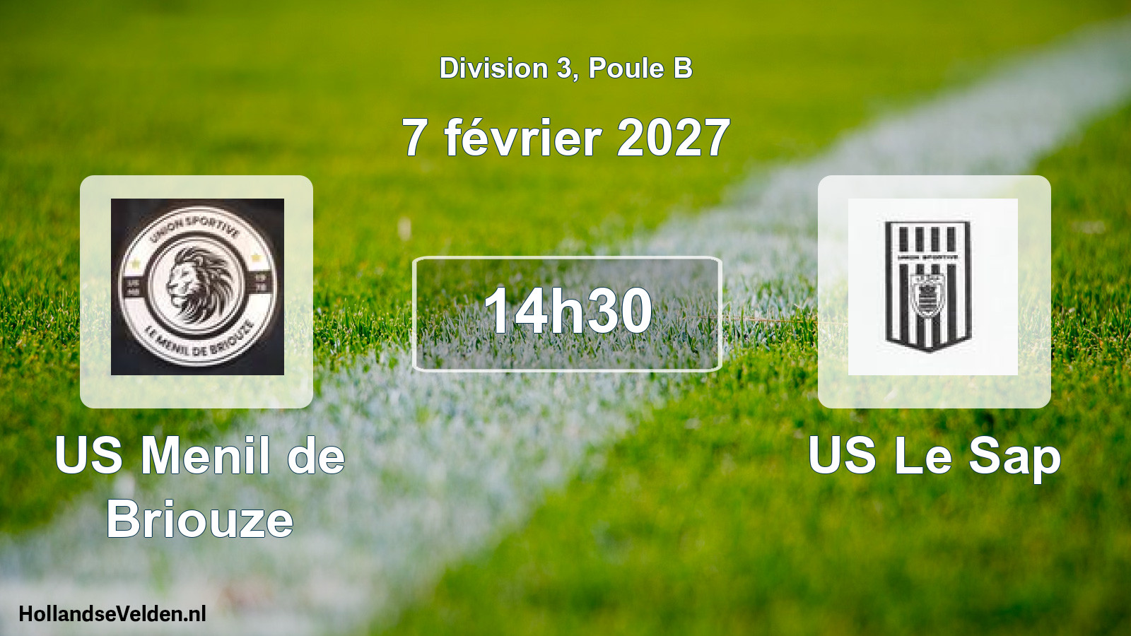 Match programmé: US Menil de Briouze - US Le Sap (7 février 2027)