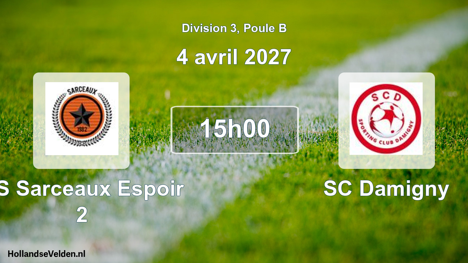 Scheduled Match: AS Sarceaux Espoir 2 - SC Damigny (4 April 2027)