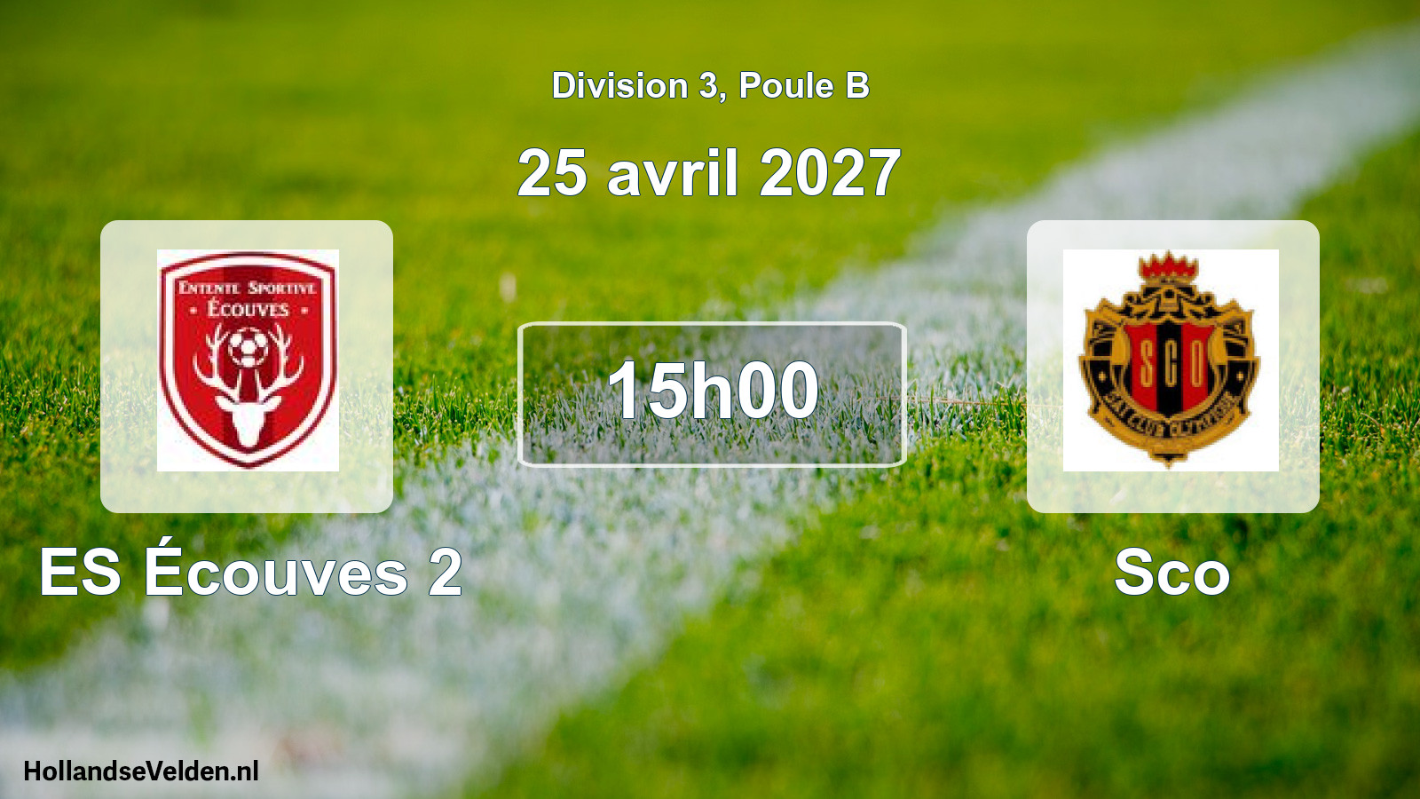 Match programmé: ES Écouves 2 - Sco (25 avril 2027)