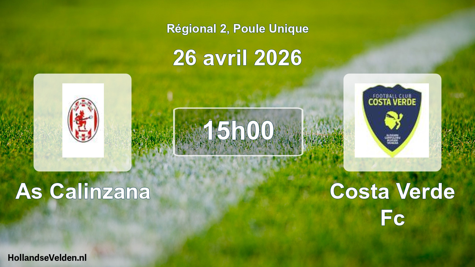 Geplande wedstrijd: As Calinzana - Costa Verde Fc (26 avril 2026)