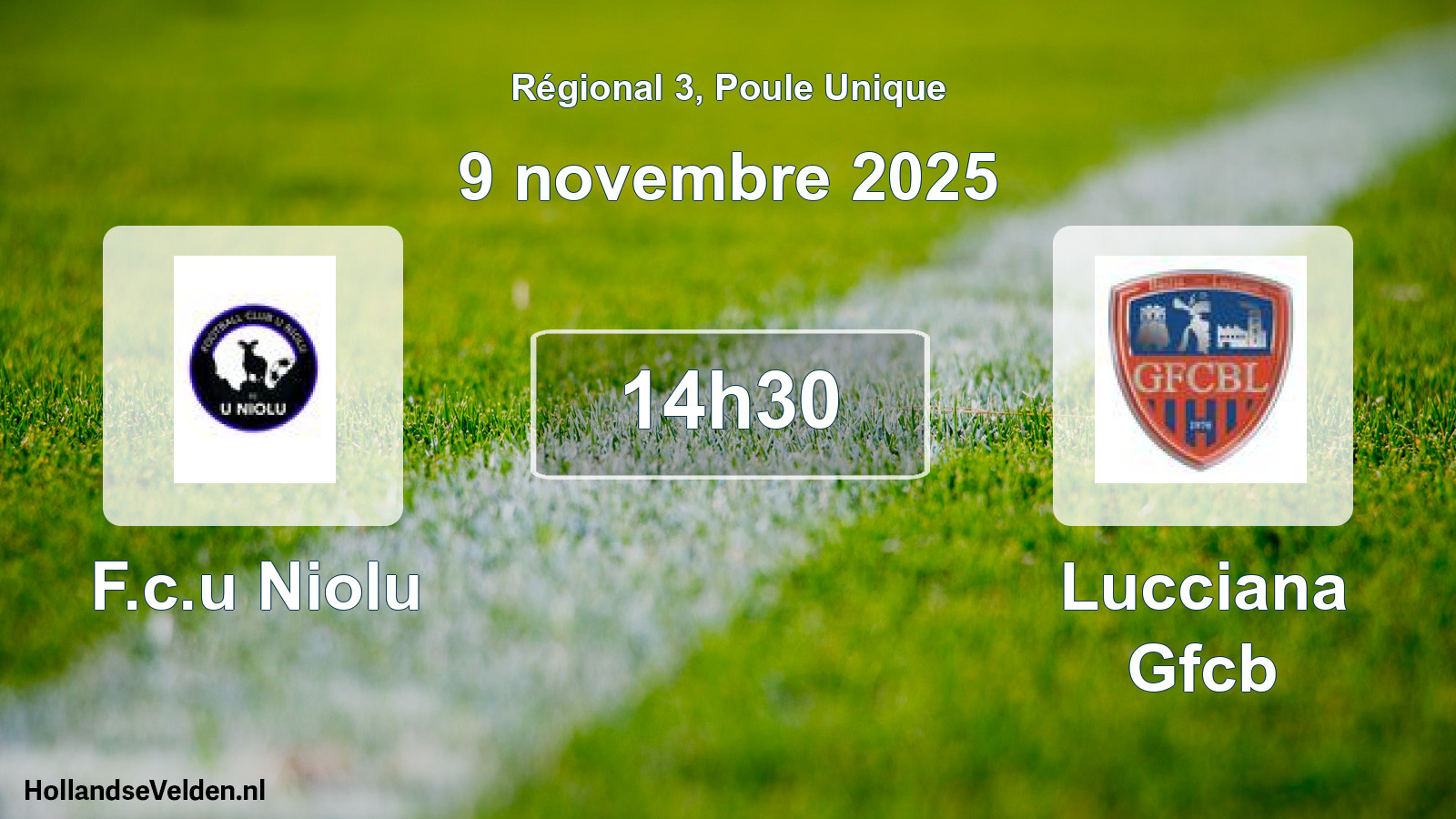 Geplande wedstrijd: F.c.u Niolu - Lucciana Gfcb (9 novembre 2025)