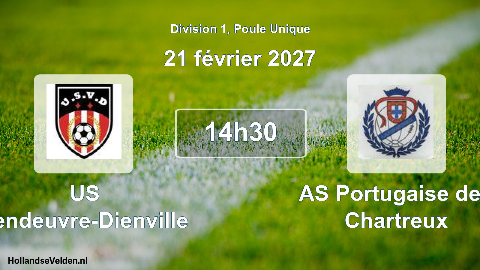 Match programmé: US Vendeuvre-Dienville - AS Portugaise des Chartreux (21 février 2027)