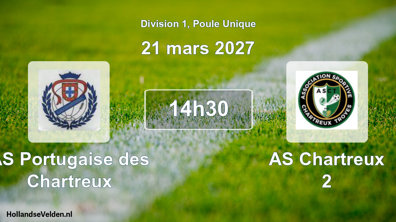 Match programmé: AS Portugaise des Chartreux - AS Chartreux 2 (21 mars 2027)