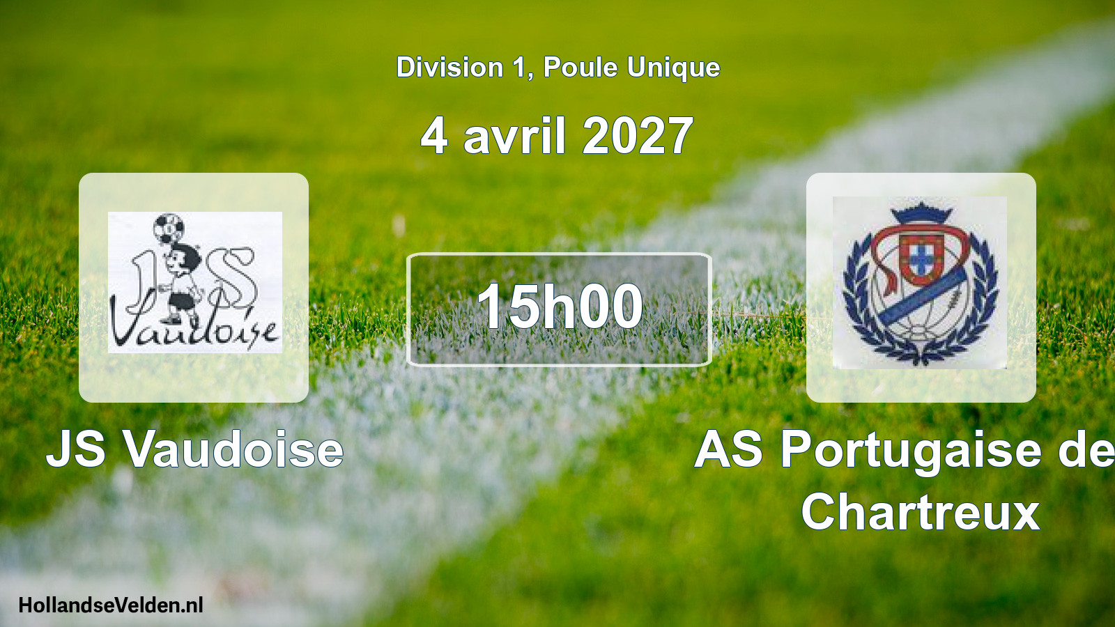 Match programmé: JS Vaudoise - AS Portugaise des Chartreux (4 avril 2027)