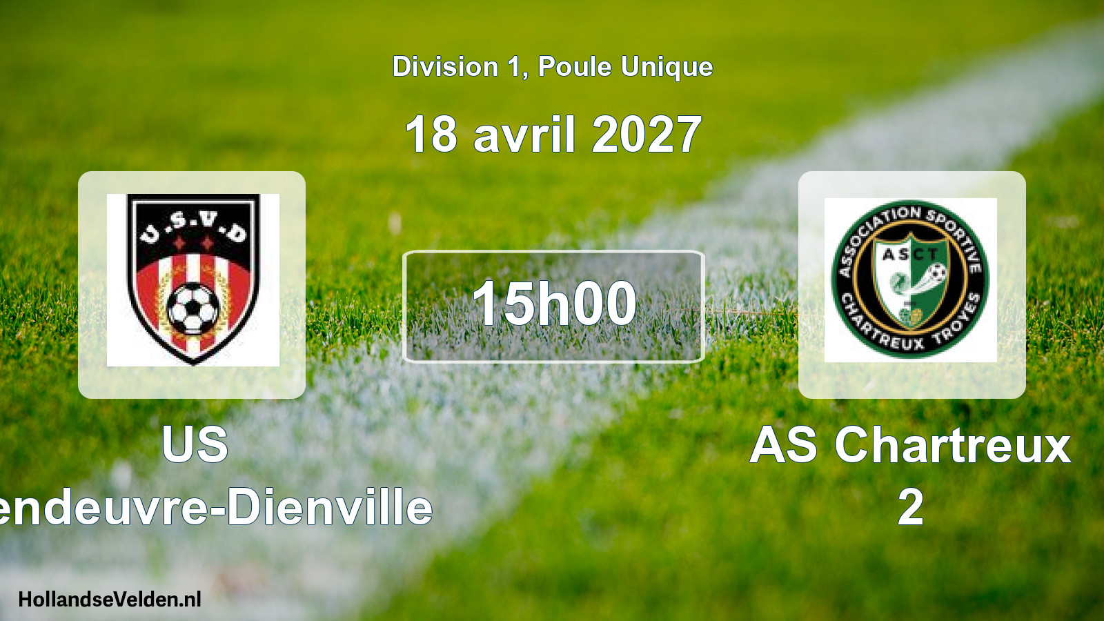 Match programmé: US Vendeuvre-Dienville - AS Chartreux 2 (18 avril 2027)