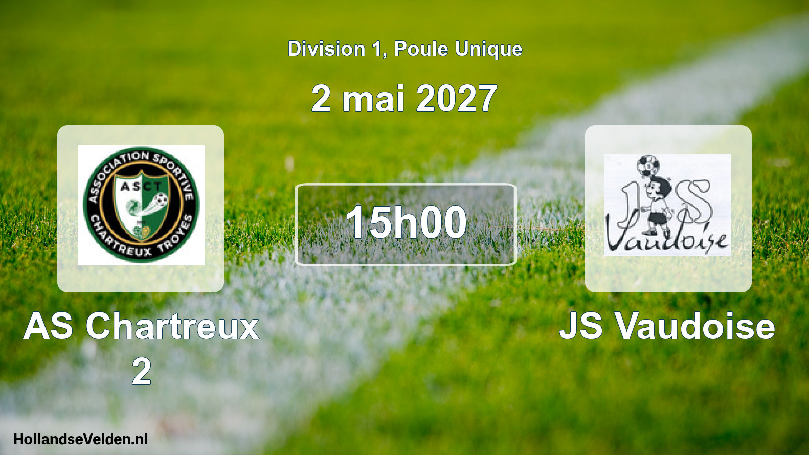 Match programmé: AS Chartreux 2 - JS Vaudoise (2 mai 2027)