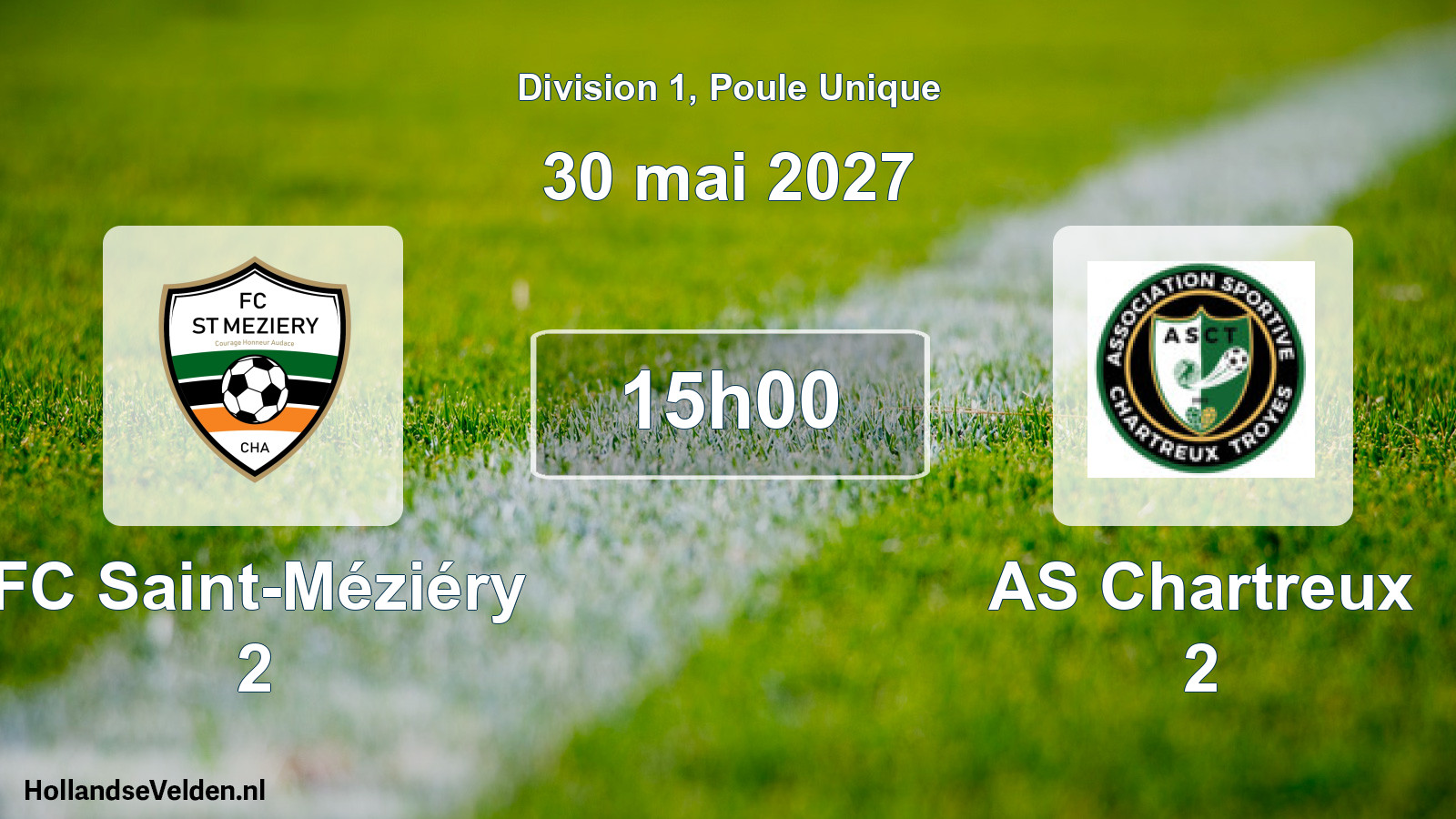 Match programmé: FC Saint-Méziéry 2 - AS Chartreux 2 (30 mai 2027)