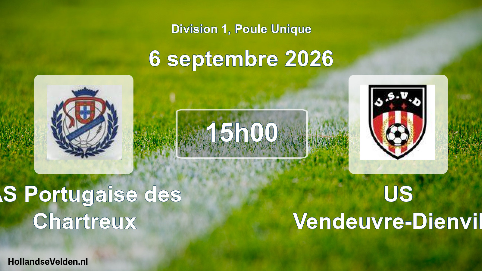 Match programmé: AS Portugaise des Chartreux - US Vendeuvre-Dienville (6 septembre 2026)