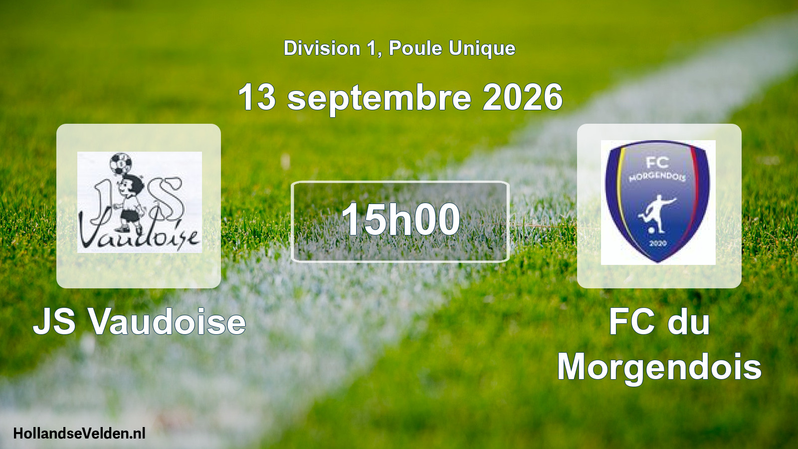 Match programmé: JS Vaudoise - FC du Morgendois (13 septembre 2026)